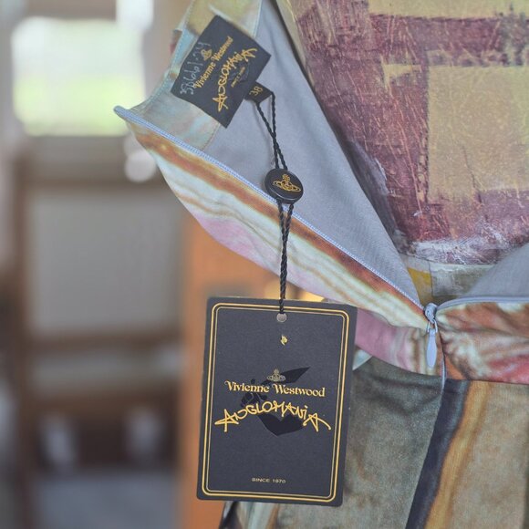 NWT Vivienne Westwood Anglomania Women’s Liberty Dress, Salon Print -- 38, US 2 - Picture 10 of 15